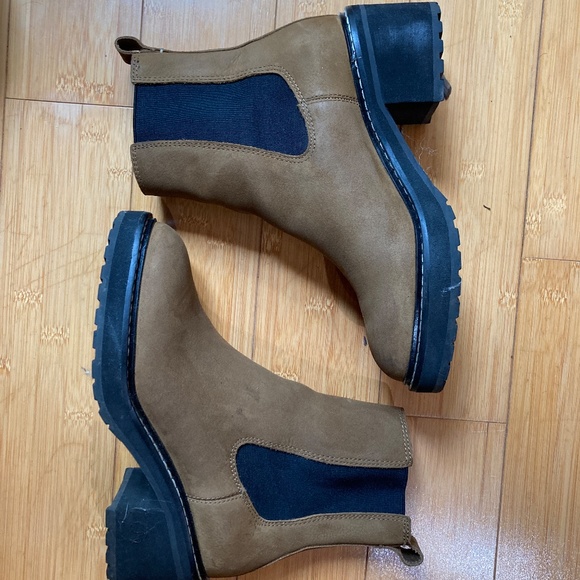 Madewell Carina Platform Brown Suede Chelsea Boot - Picture 4 of 7